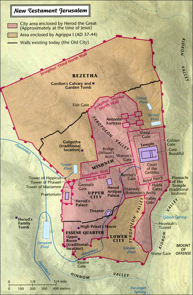 Map of New Testament Jerusalem